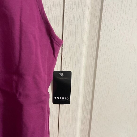 Torrid Womens NWT Purple Foxy Mock Neck O-Ring Zip Up Tank Top Blouse Size 3X - Picture 4 of 6